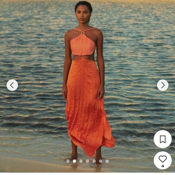 Baobab Collection Women's Orange Dress Large NWOT - Picture 1 of 10